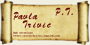 Pavla Trivić vizit kartica